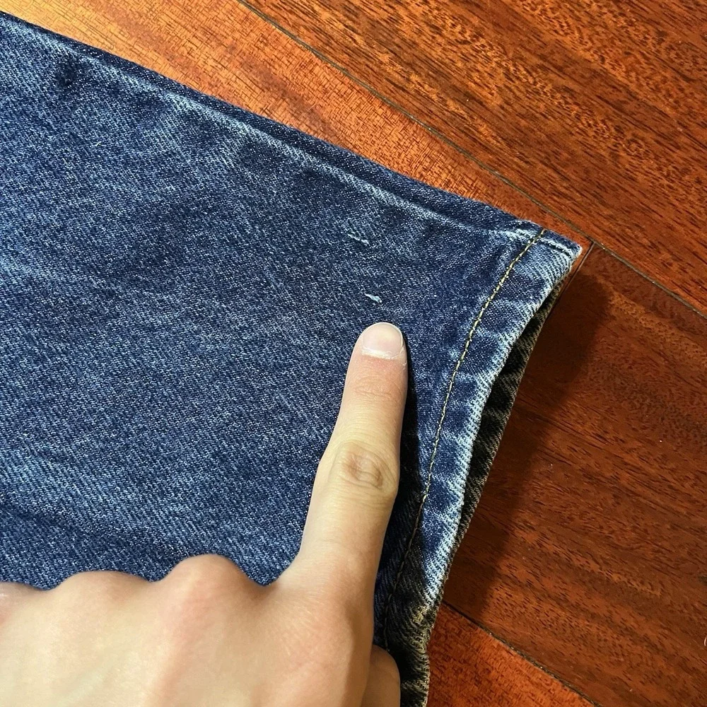 Vintage Levis 505 Jeans Mens 42x30 Blue Dark Wash Denim Regular Fit Grunge Y2K